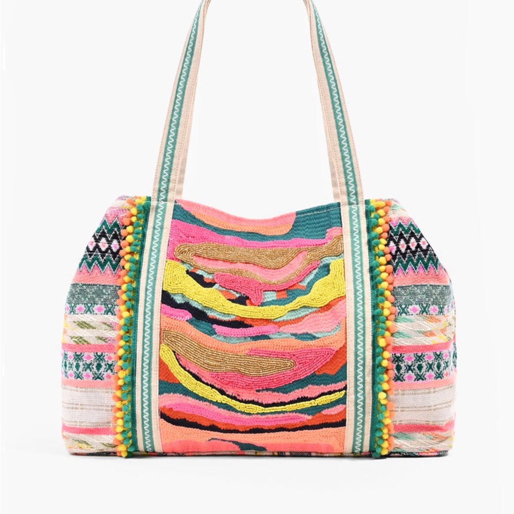 Multicolor Patterned Shoulder Bag